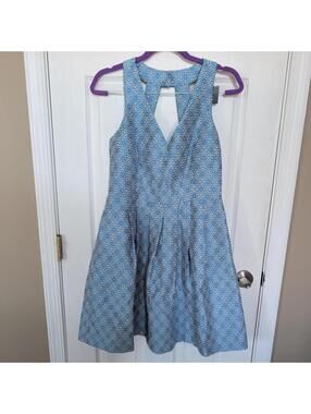 Banana Republic Women's White and Blue Dress
